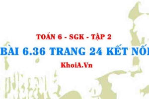 Bài 6.36 trang 24 Toán 6 Tập 2 Kết nối tri thức